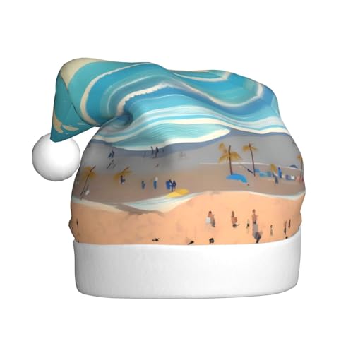 WHJWXC Weihnachtsmütze für Erwachsene, Party-Zubehör für Halloween, jährliche Zeremonien, mehr Strand-Cartoon-Druck WHJWXC Weihnachtsmütze für Erwachsene, Party-Zubehör für Halloween, jährliche Zeremonien, mehr Strand-Cartoon-Druck von WHJWXC
