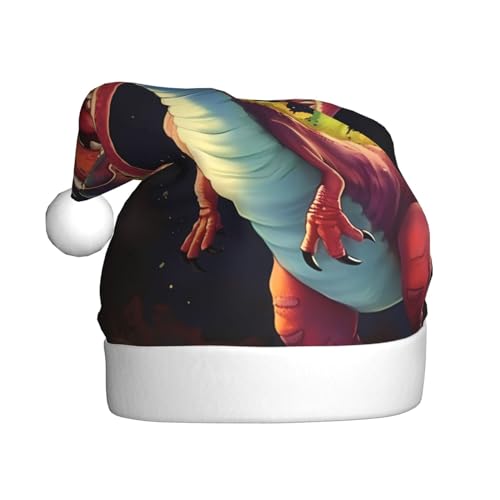 WHJWXC Weihnachtsmütze für Erwachsene, Party-Zubehör für Halloween, jährliche Zeremonien, mehr große Dinosaurier-Druck WHJWXC Weihnachtsmütze für Erwachsene, Party-Zubehör für Halloween, jährliche Zeremonien, mehr große Dinosaurier-Druck von WHJWXC