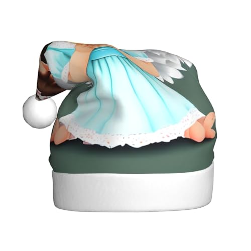 WHJWXC Weihnachtsmütze für Erwachsene, Party-Zubehör für Halloween, jährliche Zeremonien, niedlicher kleiner Engel bedruckt WHJWXC Weihnachtsmütze für Erwachsene, Party-Zubehör für Halloween, jährliche Zeremonien, niedlicher kleiner Engel bedruckt von WHJWXC