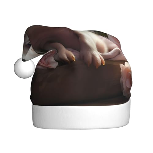 WHJWXC Weihnachtsmütze für Erwachsene, Party-Zubehör für Halloween, jährliche Zeremonien, niedliches junges Schwein, bedruckt WHJWXC Weihnachtsmütze für Erwachsene, Party-Zubehör für Halloween, jährliche Zeremonien, niedliches junges Schwein, bedruckt von WHJWXC