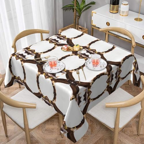 WHJWZY Quadratische dekorative Tischdecke, 137,2 x 137,2 cm, hochwertiger, wasserdichter Stoff für Esstischschutz und Dekoration, Adler mit Flügeln von WHJWZY