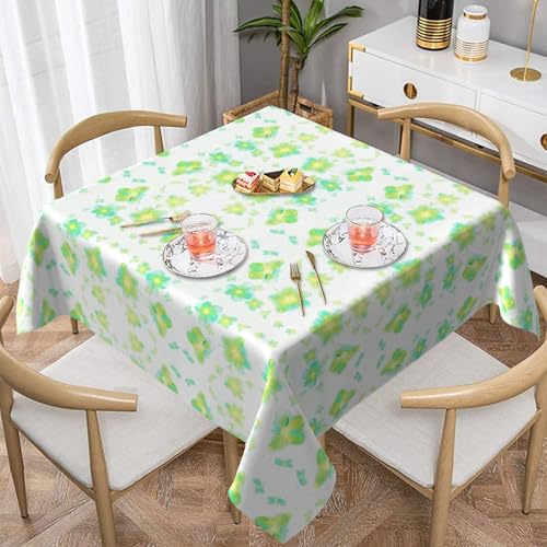 WHJWZY Quadratische dekorative Tischdecke, 137,2 x 137,2 cm, hochwertiger, wasserdichter Stoff für Esstischschutz und Dekoration, leuchtende Glühwürmchen von WHJWZY