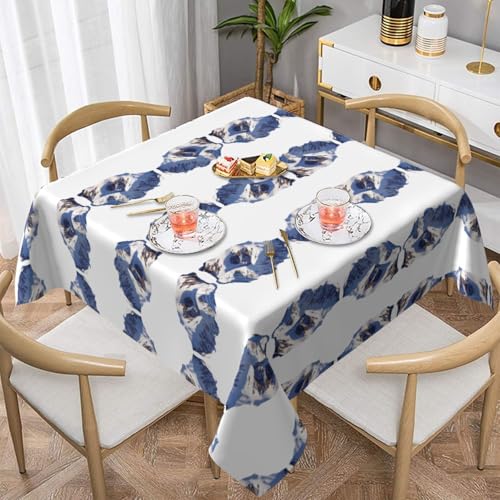 WHJWZY Quadratische dekorative Tischdecke, 152,4 x 152,4 cm, hochwertiger, wasserdichter Stoff für Esstischschutz und Dekoration, Alpen und Schnee, Berge von WHJWZY