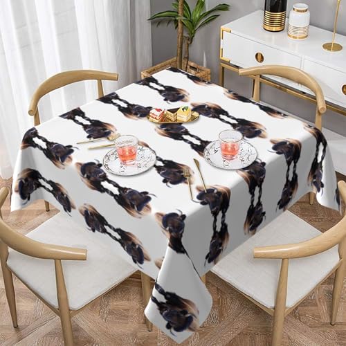 WHJWZY Quadratische dekorative Tischdecke, 152,4 x 152,4 cm, hochwertiger, wasserdichter Stoff für Esstischschutz und Dekoration, Bison-Aufdruck von WHJWZY
