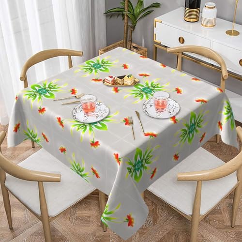 WHJWZY Quadratische dekorative Tischdecke, 152,4 x 152,4 cm, hochwertiger, wasserdichter Stoff für Esstischschutz und Dekoration, Blumen mit Blick auf die Sonne von WHJWZY