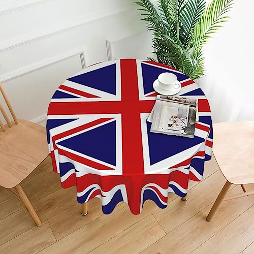 WHJWZY Runde Tischdecke mit UK-Flaggenmuster, 152,4 cm, kann gewaschen werden, für runde Tische, Esstisch, Couchtisch WHJWZY Runde Tischdecke mit UK-Flaggenmuster, 152,4 cm, kann gewaschen werden, für runde Tische, Esstisch, Couchtisch von WHJWZY