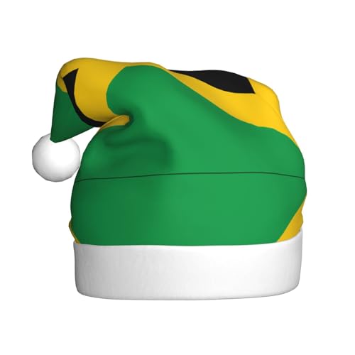 WHJWZY Weihnachtsmütze für Erwachsene, festliches Accessoire, Halloween, jährliche Zeremonien, Feiertagsfeiern, Flagge von Jamaika von WHJWZY