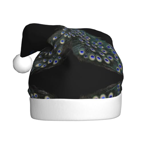WHJWZY Weihnachtsmütze für Erwachsene, festliches Accessoire, Halloween, jährliche Zeremonien, Feiertagsfeiern, Pfau breitet seinen Schwanz aus WHJWZY Weihnachtsmütze für Erwachsene, festliches Accessoire, Halloween, jährliche Zeremonien, Feiertagsfeiern, Pfau breitet seinen Schwanz aus von WHJWZY