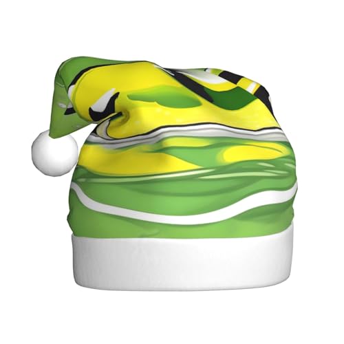 WHJWZY Weihnachtsmütze für Erwachsene, festliches Accessoire, Halloween, jährliche Zeremonien, Feiertagsfeiern, grüne Enten-Drucke von WHJWZY