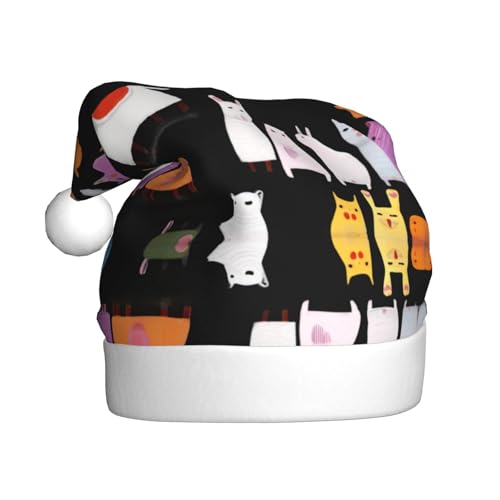 WHJWZY Weihnachtsmütze für Erwachsene – festliches Accessoire, Halloween, jährliche Zeremonien, Feiertagsfeiern, Kleintier-Kunstmalerei-Muster WHJWZY Weihnachtsmütze für Erwachsene – festliches Accessoire, Halloween, jährliche Zeremonien, Feiertagsfeiern, Kleintier-Kunstmalerei-Muster von WHJWZY