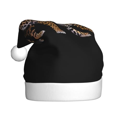 WHJWZY Weihnachtsmütze für Erwachsene – festliches Accessoire, Halloween, jährliche Zeremonien, Feiertagsfeiern, Leopardenmuster, bereit zum Hinspringen WHJWZY Weihnachtsmütze für Erwachsene – festliches Accessoire, Halloween, jährliche Zeremonien, Feiertagsfeiern, Leopardenmuster, bereit zum Hinspringen von WHJWZY
