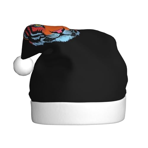 WHJWZY Weihnachtsmütze für Erwachsene – festliches Accessoire, Halloween, jährliche Zeremonien, Feiertagsfeiern, Tigerkopf-Muster WHJWZY Weihnachtsmütze für Erwachsene – festliches Accessoire, Halloween, jährliche Zeremonien, Feiertagsfeiern, Tigerkopf-Muster von WHJWZY