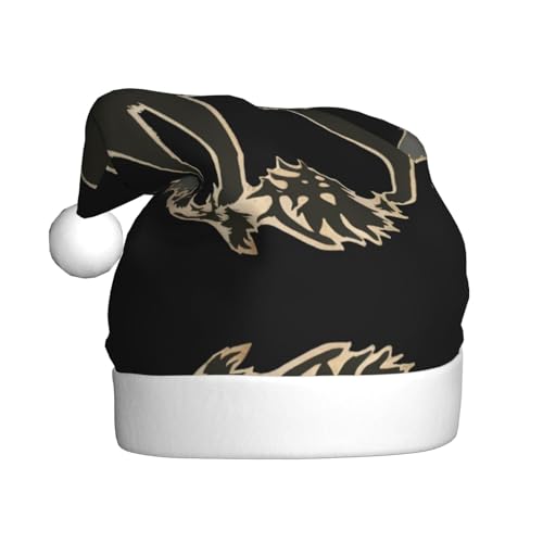 WHJWZY Weihnachtsmütze für Erwachsene – festliches Accessoire, Halloween, jährliche Zeremonien, Feiertagsfeiern, Timberwolf-Silhouetten-Muster WHJWZY Weihnachtsmütze für Erwachsene – festliches Accessoire, Halloween, jährliche Zeremonien, Feiertagsfeiern, Timberwolf-Silhouetten-Muster von WHJWZY