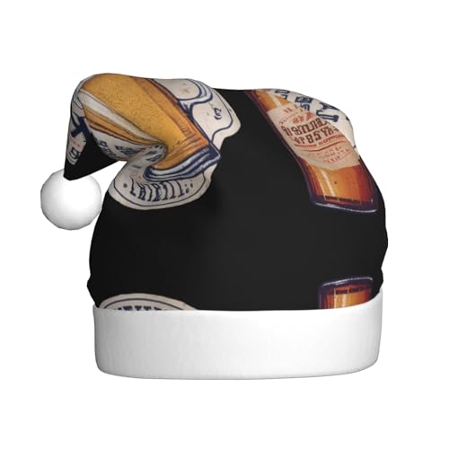 WHJWZY Weihnachtsmütze für Erwachsene – festliches Accessoire, Halloween, jährliche Zeremonien, Feiertagsfeiern, Vintage-Weingläser-Muster WHJWZY Weihnachtsmütze für Erwachsene – festliches Accessoire, Halloween, jährliche Zeremonien, Feiertagsfeiern, Vintage-Weingläser-Muster von WHJWZY