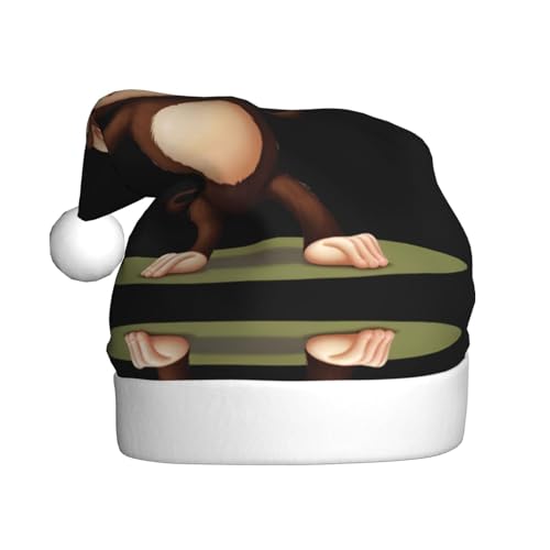 WHJWZY Weihnachtsmütze für Erwachsene – festliches Accessoire, Halloween, jährliche Zeremonien, Feiertagsfeiern, intelligentes kleines Affenmuster WHJWZY Weihnachtsmütze für Erwachsene – festliches Accessoire, Halloween, jährliche Zeremonien, Feiertagsfeiern, intelligentes kleines Affenmuster von WHJWZY