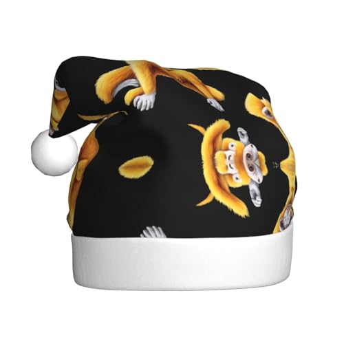 WHJWZY Weihnachtsmütze für Erwachsene – festliches Accessoire, Halloween, jährliche Zeremonien, Feiertagsfeiern, mehrere goldene Affen Bild WHJWZY Weihnachtsmütze für Erwachsene – festliches Accessoire, Halloween, jährliche Zeremonien, Feiertagsfeiern, mehrere goldene Affen Bild von WHJWZY
