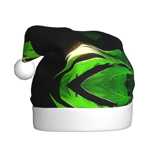 WHJWZY Weihnachtsmütze für Erwachsene – festliches Accessoire | Halloween, jährliche Zeremonien, Feiertagsfeiern, minimalistisches Monstera-Blattbild WHJWZY Weihnachtsmütze für Erwachsene – festliches Accessoire | Halloween, jährliche Zeremonien, Feiertagsfeiern, minimalistisches Monstera-Blattbild von WHJWZY