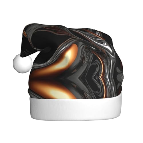 WHJWZY Weihnachtsmütze für Erwachsene – festliches Accessoire | Halloween, jährliche Zeremonien, Feiertagspartys Flüssigmetallbild von WHJWZY