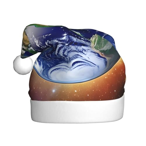 WHJYCC Cosmic Earth Klassische Weihnachtsmütze, perfekte Nikolausmütze für Erwachsene, Schneeflockenhut, ideal für Weihnachten, Halloween und Partygeschenke WHJYCC Cosmic Earth Klassische Weihnachtsmütze, perfekte Nikolausmütze für Erwachsene, Schneeflockenhut, ideal für Weihnachten, Halloween und Partygeschenke von WHJYCC