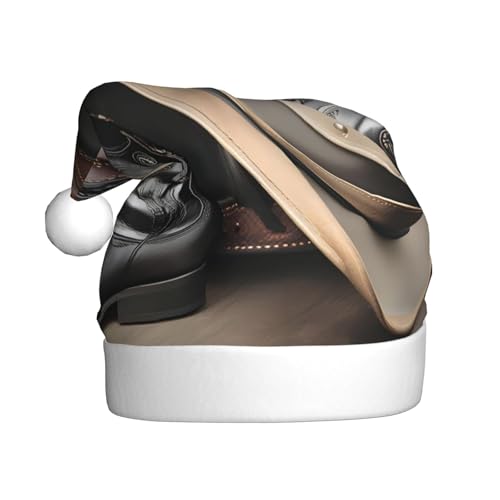 WHJYCC Cowboy schwarzer Hut Westernstiefel Klassische Weihnachtsmütze, perfekte Nikolausmütze für Erwachsene, Schneeflockenhut, ideal für Weihnachten, Halloween und Partygeschenke WHJYCC Cowboy schwarzer Hut Westernstiefel Klassische Weihnachtsmütze, perfekte Nikolausmütze für Erwachsene, Schneeflockenhut, ideal für Weihnachten, Halloween und Partygeschenke von WHJYCC