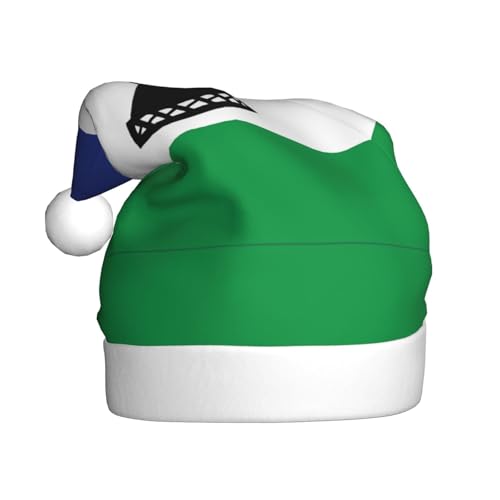 WHJYCC Flagge von Lesotho Klassische Weihnachtsmütze, perfekte Nikolausmütze für Erwachsene, Schneeflockenhut, ideal für Weihnachten, Halloween und Partygeschenke WHJYCC Flagge von Lesotho Klassische Weihnachtsmütze, perfekte Nikolausmütze für Erwachsene, Schneeflockenhut, ideal für Weihnachten, Halloween und Partygeschenke von WHJYCC