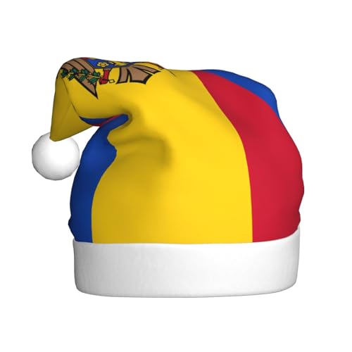 WHJYCC Flagge von Moldawien Klassische Weihnachtsmütze, perfekte Nikolausmütze für Erwachsene, Schneeflockenhut, ideal für Weihnachten, Halloween und Partygeschenke WHJYCC Flagge von Moldawien Klassische Weihnachtsmütze, perfekte Nikolausmütze für Erwachsene, Schneeflockenhut, ideal für Weihnachten, Halloween und Partygeschenke von WHJYCC