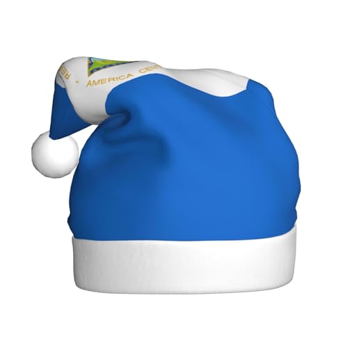 WHJYCC Flagge von Nicaragua Klassische Weihnachtsmütze, perfekte Nikolausmütze für Erwachsene, Schneeflockenhut, ideal für Weihnachten, Halloween und Partygeschenke WHJYCC Flagge von Nicaragua Klassische Weihnachtsmütze, perfekte Nikolausmütze für Erwachsene, Schneeflockenhut, ideal für Weihnachten, Halloween und Partygeschenke von WHJYCC