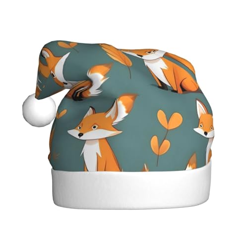 WHJYCC Gelber Fuchs Klassische Weihnachtsmütze, perfekte Nikolausmütze für Erwachsene, Schneeflockenhut, ideal für Weihnachten, Halloween und Partygeschenke WHJYCC Gelber Fuchs Klassische Weihnachtsmütze, perfekte Nikolausmütze für Erwachsene, Schneeflockenhut, ideal für Weihnachten, Halloween und Partygeschenke von WHJYCC