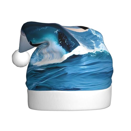 WHJYCC Springende Delfine, klassische Weihnachtsmütze, perfekte Nikolausmütze für Erwachsene, Schneeflockenhut, ideal für Weihnachten, Halloween und Partygeschenke WHJYCC Springende Delfine, klassische Weihnachtsmütze, perfekte Nikolausmütze für Erwachsene, Schneeflockenhut, ideal für Weihnachten, Halloween und Partygeschenke von WHJYCC