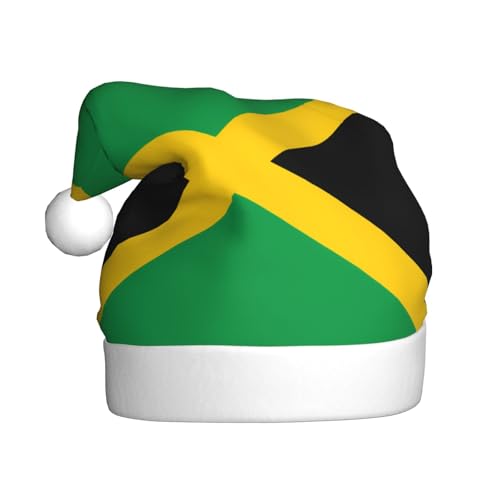 WHJYYXDE Weihnachtsmütze für Erwachsene – hochwertiger Stoff mit weichem Stoff für Feiertage, Partys, Flagge von Jamaika WHJYYXDE Weihnachtsmütze für Erwachsene – hochwertiger Stoff mit weichem Stoff für Feiertage, Partys, Flagge von Jamaika von WHJYYXDE