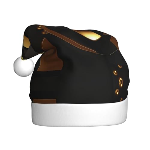 WHJYYXDE Weihnachtsmütze für Erwachsene – hochwertiger Stoff mit weichem Stoff für Feiertage, Partys, schwarz-goldenes Hintergrundmuster WHJYYXDE Weihnachtsmütze für Erwachsene – hochwertiger Stoff mit weichem Stoff für Feiertage, Partys, schwarz-goldenes Hintergrundmuster von WHJYYXDE