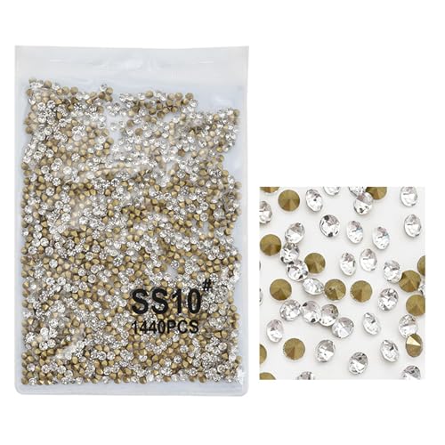 1 Beutel 3D-Nägel, Charm, Strass, Nägel, Kunst, gemischte Größe, Harz-Nägel, Steine mit spitzer Rückseite, für Nagel-Enthusiasten von WHKM