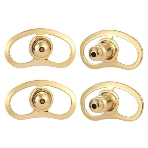 Set mit 4 eleganten Ohrring-Hebern, sichere und bequeme Verschlüsse für schwere Ohrringe, hypoallergen, Ohrring-Verschlüsse von WHKM