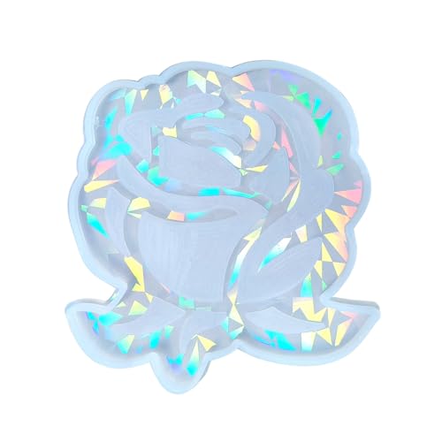 Silikonform für Tassen, Untersetzer, Kunstharz, Rose, Blume, Getränke, Epoxidharz, Gießform, Kristallblumen-Formen von WHKM