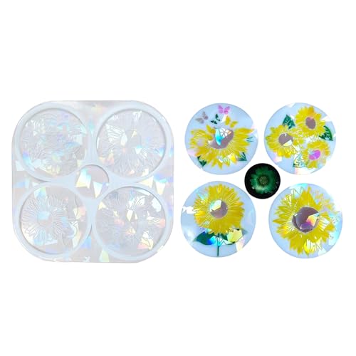 Silikonformen mit Blumenmuster, Epoxidharz-Formen für handgefertigte Tassenpads Silikonformen mit Blumenmuster, Epoxidharz-Formen für handgefertigte Tassenpads von WHKM
