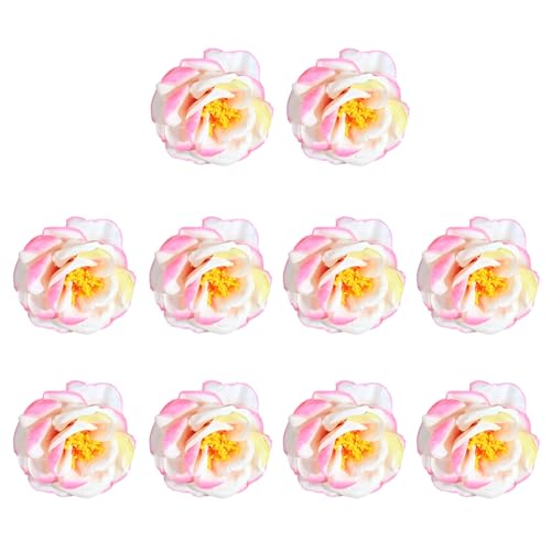 WHKM Dekorative Blumenköpfe, künstliche Blumen, kleine Blumen für Hochzeitsstrauß, Haarnadeln, 10 Stück WHKM Dekorative Blumenköpfe, künstliche Blumen, kleine Blumen für Hochzeitsstrauß, Haarnadeln, 10 Stück von WHKM