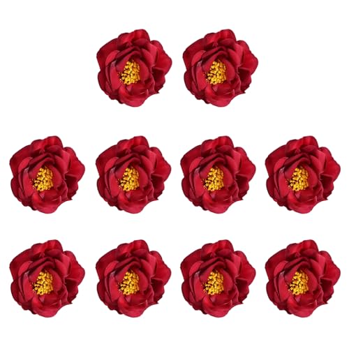 WHKM Dekorative Blumenköpfe, künstliche Blumen, kleine Blumen für Hochzeitsstrauß, Haarnadeln, 10 Stück WHKM Dekorative Blumenköpfe, künstliche Blumen, kleine Blumen für Hochzeitsstrauß, Haarnadeln, 10 Stück von WHKM