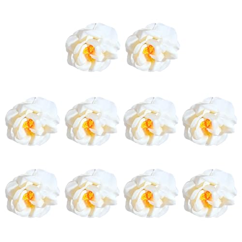 WHKM Dekorative Blumenköpfe, künstliche Blumen, kleine Blumen für Hochzeitsstrauß, Haarnadeln, 10 Stück WHKM Dekorative Blumenköpfe, künstliche Blumen, kleine Blumen für Hochzeitsstrauß, Haarnadeln, 10 Stück von WHKM