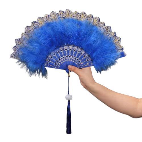 WHKM Handfächer mit gesticktem Blumenmotiv, Vintage-Stil, für Kostüme, Tanzen, Handfächer, Aufführungen, Hochzeit, Party WHKM Handfächer mit gesticktem Blumenmotiv, Vintage-Stil, für Kostüme, Tanzen, Handfächer, Aufführungen, Hochzeit, Party von WHKM