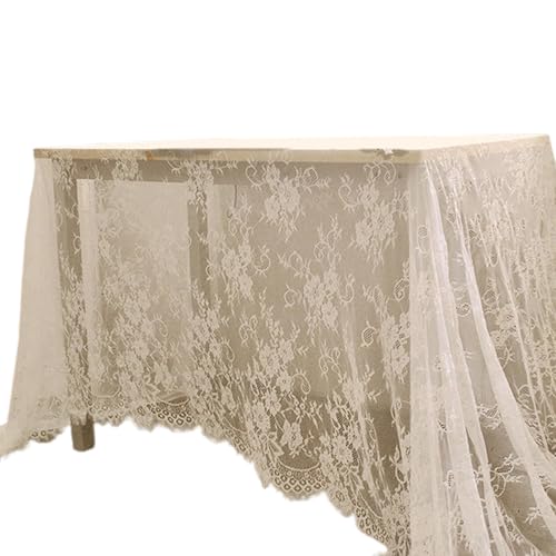 WHKM Vintage-Hochzeits-Tischdecke, dekorative Abdeckung für Empfang, Bankette, Jahrestag, Romantiker, Heim-Styling, rustikale Hochzeitstischdecke, Dekoration WHKM Vintage-Hochzeits-Tischdecke, dekorative Abdeckung für Empfang, Bankette, Jahrestag, Romantiker, Heim-Styling, rustikale Hochzeitstischdecke, Dekoration von WHKM