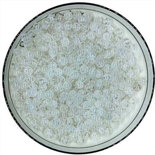 WHNKFB 10 mm, 50 Stück natürliche, rissige, klare Quarzperlen, funkelnde weiße lose Edelsteine für Schmuckherstellung, DIY, Handwerk, spirituelle Kristallperlen mit elastischer Schnur (rissiger klarer WHNKFB 10 mm, 50 Stück natürliche, rissige, klare Quarzperlen, funkelnde weiße lose Edelsteine für Schmuckherstellung, DIY, Handwerk, spirituelle Kristallperlen mit elastischer Schnur (rissiger klarer von WHNKFB
