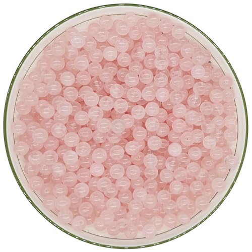 WHNKFB 10 mm, 50 Stück natürliche, ungefärbte Eis-Rosenquarz-Perlen, hohe Klarheit, lose Edelsteine für Schmuckherstellung, DIY, Handwerk, spirituelle Kristallperlen mit elastischer Schnur (Eisrosa WHNKFB 10 mm, 50 Stück natürliche, ungefärbte Eis-Rosenquarz-Perlen, hohe Klarheit, lose Edelsteine für Schmuckherstellung, DIY, Handwerk, spirituelle Kristallperlen mit elastischer Schnur (Eisrosa von WHNKFB