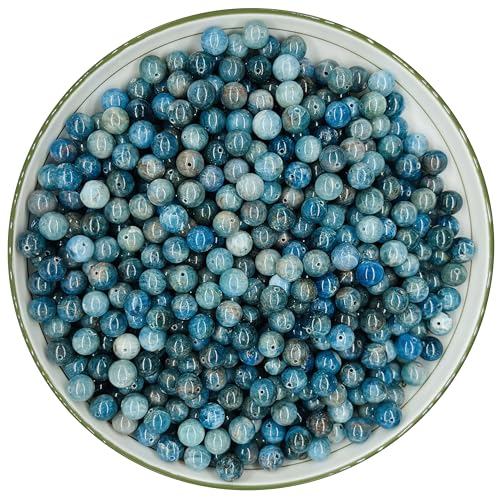 WHNKFB 4 mm, 100 Stück natürliche, ungefärbte blaue Apa-Perlen, seltene Phosphat-lose Edelsteine für kreative Energie-Schmuckherstellung, DIY-Perlen, mit elastischer Kordel WHNKFB 4 mm, 100 Stück natürliche, ungefärbte blaue Apa-Perlen, seltene Phosphat-lose Edelsteine für kreative Energie-Schmuckherstellung, DIY-Perlen, mit elastischer Kordel von WHNKFB