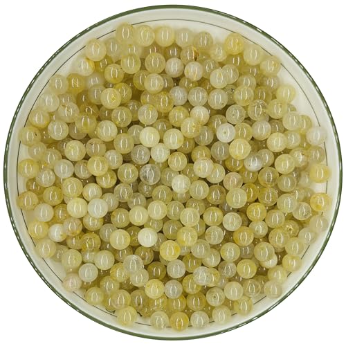 WHNKFB 4 mm, 100 Stück natürliche, ungefärbte goldene Rutilquarz-Perlen, erdiger Schleier, lose Edelsteine für Schmuckherstellung, Reichtum, Energie und spirituelles Wachstum, Kristallperlen mit WHNKFB 4 mm, 100 Stück natürliche, ungefärbte goldene Rutilquarz-Perlen, erdiger Schleier, lose Edelsteine für Schmuckherstellung, Reichtum, Energie und spirituelles Wachstum, Kristallperlen mit von WHNKFB