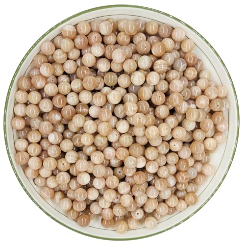 WHNKFB 4 mm, 100 Stück natürliche, ungefärbte orangefarbene Mondstein-Perlen, Sonnenuntergang, lose Edelsteine für spirituelle Schmuckherstellung, DIY-Perlen, mit elastischer Kordel WHNKFB 4 mm, 100 Stück natürliche, ungefärbte orangefarbene Mondstein-Perlen, Sonnenuntergang, lose Edelsteine für spirituelle Schmuckherstellung, DIY-Perlen, mit elastischer Kordel von WHNKFB