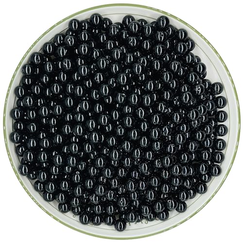WHNKFB 6 mm, 100 Stück natürliche, ungefärbte schwarze Onyx-Perlen, polierter schwarzer Achat, lose Edelsteine für Schmuckherstellung, Bastelarbeiten, spiritueller Schutz, Kristallperlen mit WHNKFB 6 mm, 100 Stück natürliche, ungefärbte schwarze Onyx-Perlen, polierter schwarzer Achat, lose Edelsteine für Schmuckherstellung, Bastelarbeiten, spiritueller Schutz, Kristallperlen mit von WHNKFB