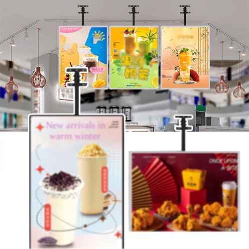 Ultradünner Leuchtkasten Für TV-Werbung (1 Stück), Verschiedene Größen – Leicht Zu Wechseln, Beleuchteter Plakatbildschirm, Für Bibliothek, Theke, Büro,50×70cm,Silver von WHRAOY
