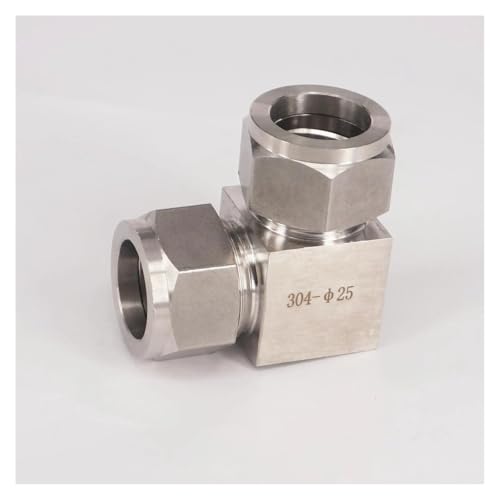 WHRLQXM Fit Tube O/D 25mm Equal Elbow 304 Stainless Ferrule Pneumatic Air Compression Fitting von WHRLQXM