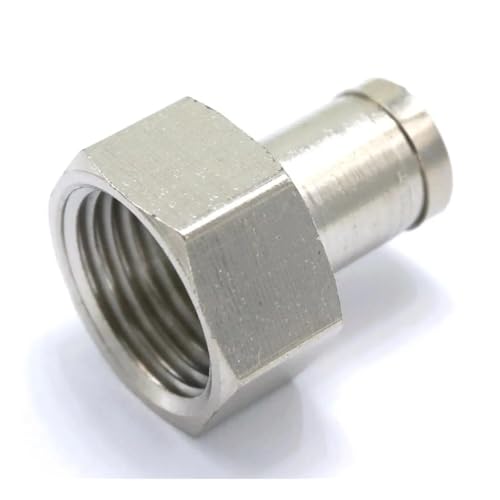 WHRLQXM Pneumatic Nickel Brass Push In Connector Union Quick Release Air Fitting Plumbing 1/2" Female to Fit Tube O/D 8mm WHRLQXM Pneumatic Nickel Brass Push In Connector Union Quick Release Air Fitting Plumbing 1/2" Female to Fit Tube O/D 8mm von WHRLQXM