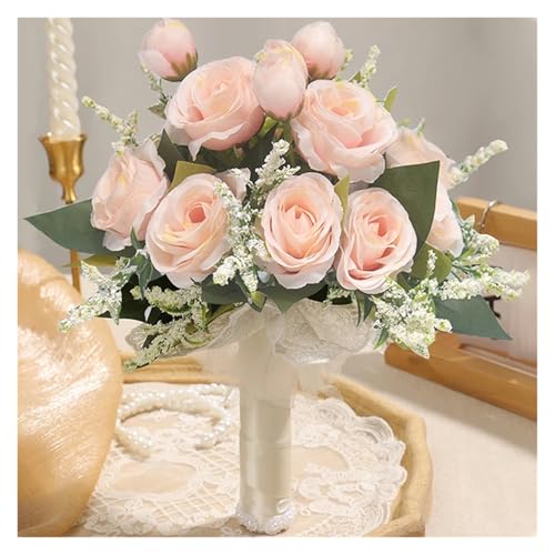 1PC Hochzeit Braut Brautjungfer Hält Blume Weizen und Grünes Blatt Simulation Hochzeit Bouquets Valentinstag Hochzeit Bankett Bri(Windshield bracket) von WHSDCZ